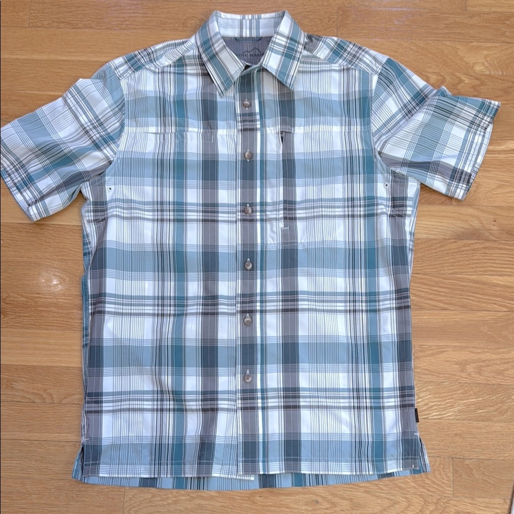 NWOT Eddie Bauer Plaid Outdoor Performance Tech Shirt Small